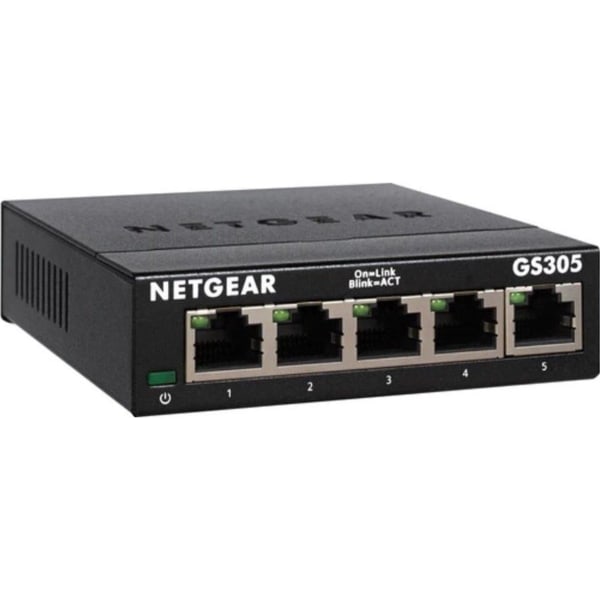 NETGEAR GS305 Unmanaged L2 Gigabit Ethernet (10/100/1000) Svart