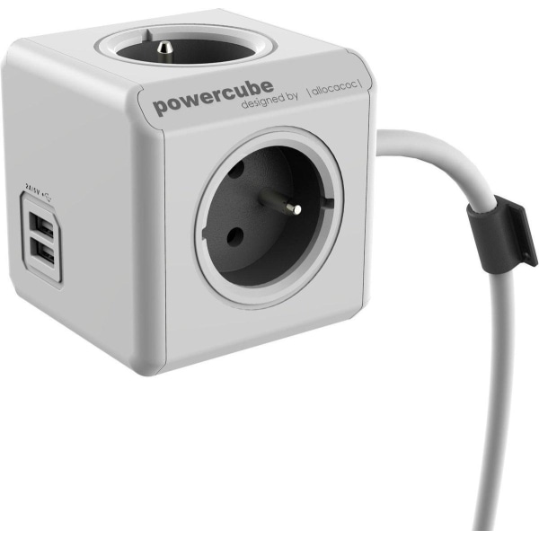 Allocacoc PowerCube Extended USB E(FR), 3m strömförlängning 4 AC