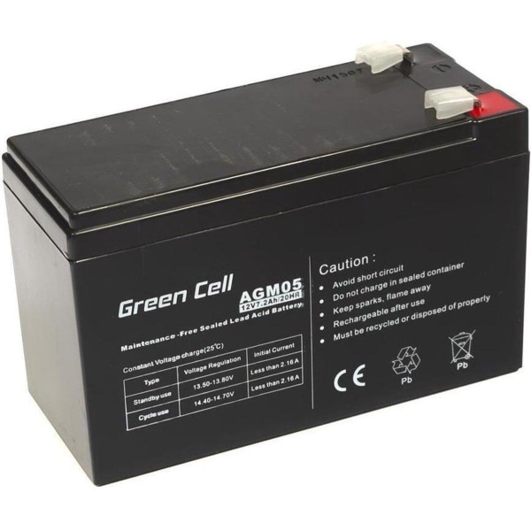 Green Cell AGM05 UPS batteri forseglet blysyre (VRLA) 12 V 7,2 A