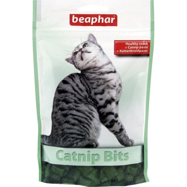 Beaphar Catnip Bits - kattmynta godsaker för katter - 150 g Svart