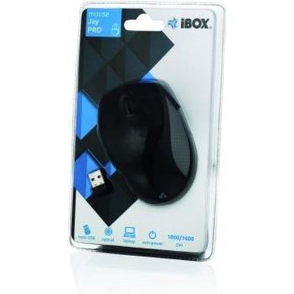 iBox IMOS603 mus Højrehånds RF trådløs optisk 1600 DPI