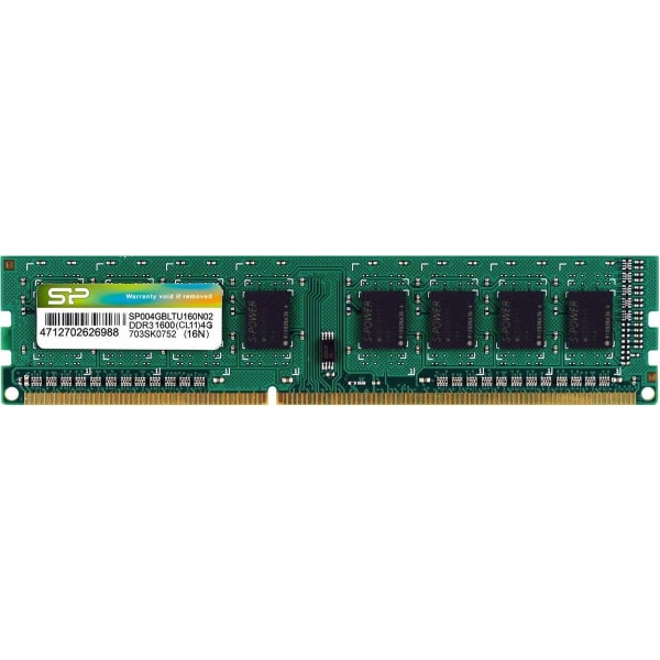 Silicon Power SP004GBLTU160N02 hukommelsesmodul 4 GB DDR3 1600 M