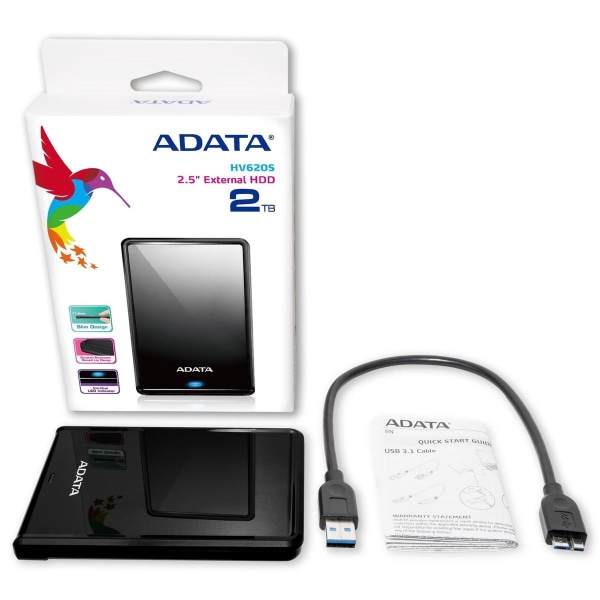 ADATA AHV620S-2TU31-CBK ekstern harddisk 2000 GB Sort
