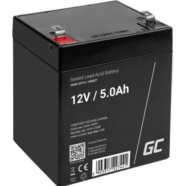 Green Cell AGM27 UPS batteri Forseglet blysyre (VRLA) 12 V 5 Ah