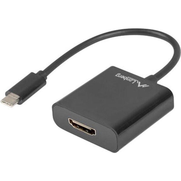 LANBERG USB-C-SOVITIN 3.1 (M) -> HDMI (F) 15cm