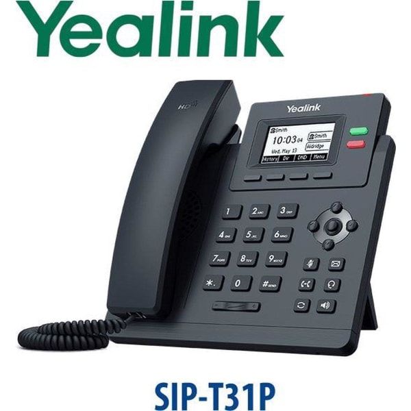 Yealink SIP-T31P IP-telefon Grå LCD