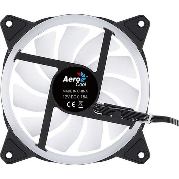 Aerocool Duo 12 ARGB 6-stifts Datorfodral Fläkt 12 cm Svart