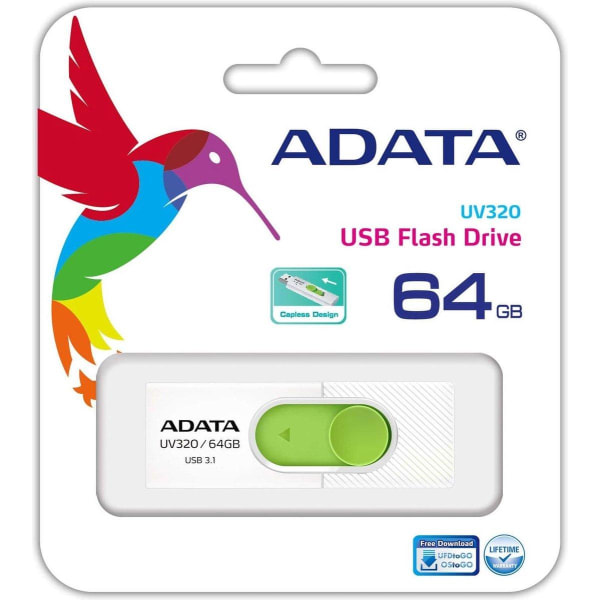 ADATA UV320 USB-minne 64 GB USB Typ-A 3.2 Gen 1 (3.1 Gen 1) Grön
