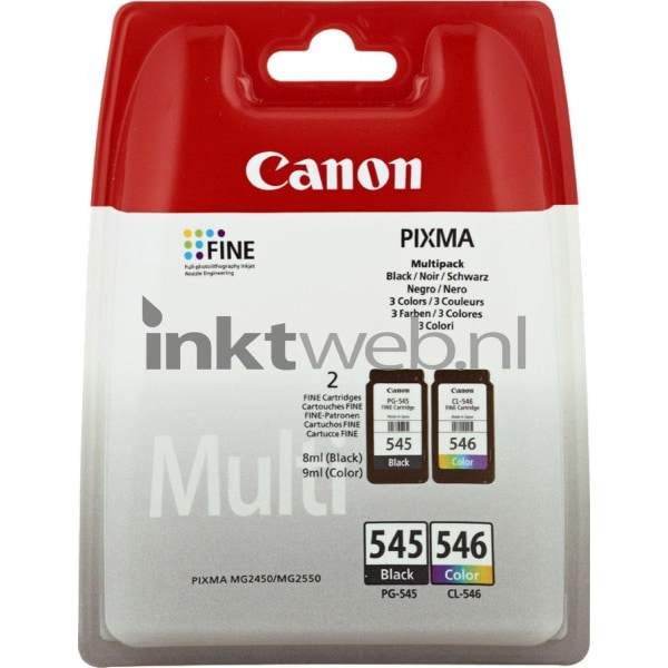 Canon PG-545/CL-546 Multipack Original Svart, Cyan, Magenta, Gul