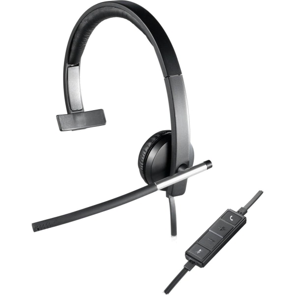 Logitech USB-headset Mono H650e Pannband Svart, Grå