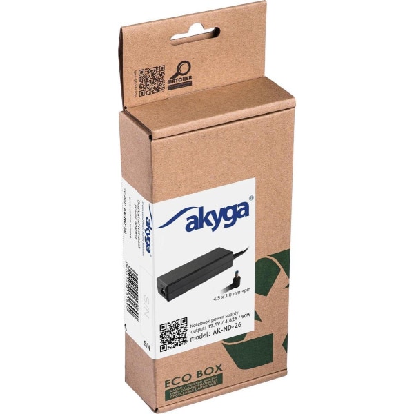 Akyga nätadapter för bärbar dator AK-ND-26 19,5V/4,62A 90W 4,5x3