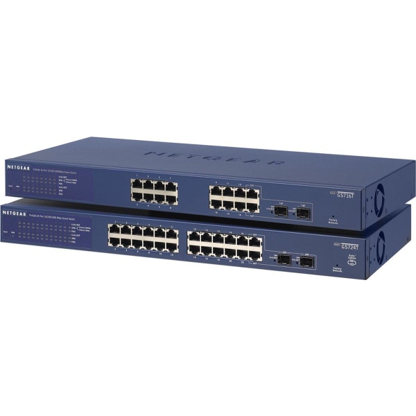 Netgear ProSafe GS724T - Netværksswitch - Administreret - 24 por