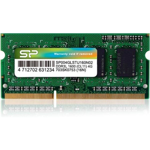 Silicon Power SP004GLSTU160N02 minnesmodul 4 GB 1 x 4 GB DDR3L 1