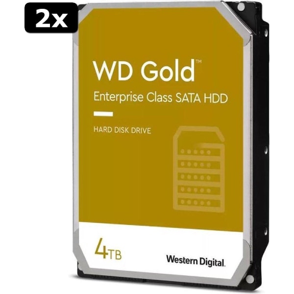 2x WD Gold Enterprise-luokan kiintolevy WD4003FRYZ - Kiintolevy