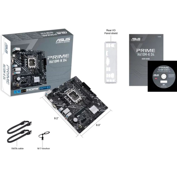 ASUS PRIME H610M-K D4 Intel H610 LGA 1700 mikro ATX