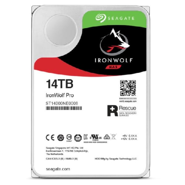 Seagate IronWolf Pro ST14000NT001 intern hårddisk 3,5" 14000 GB