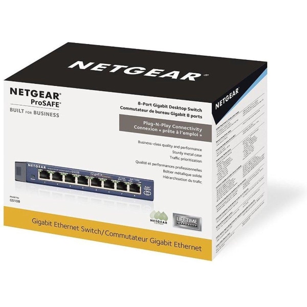 NETGEAR ProSafe 8-portars Gigabit Desktop Switch Unmanaged Gigab