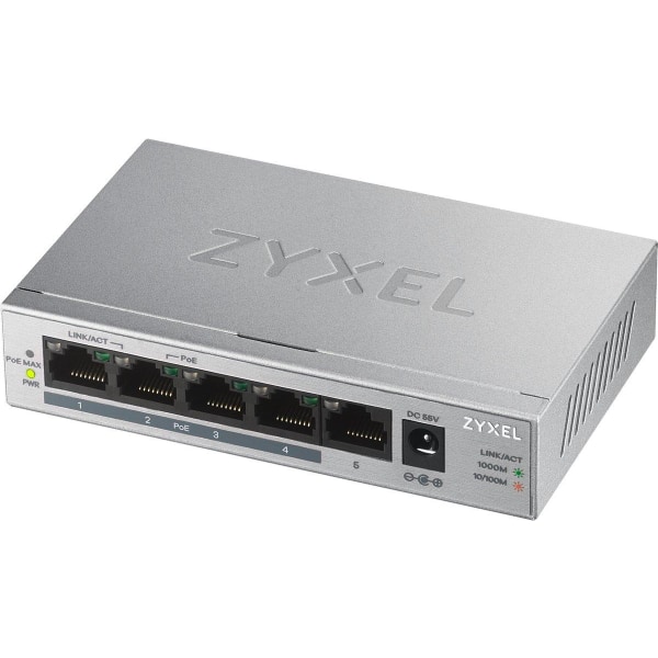 ZyXEL GS1005HP-EU0101F Netværksswitch 5 porte 2000 MBit/s PoE fu