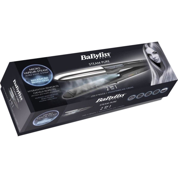 BaByliss ST495E hårstylingverktyg Plattjärn Warm Chrome, Metalli Svart
