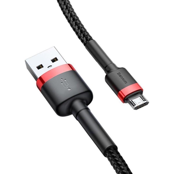 Kabel Micro USB Baseus Cafule 1,5A 2m (rød og sort)