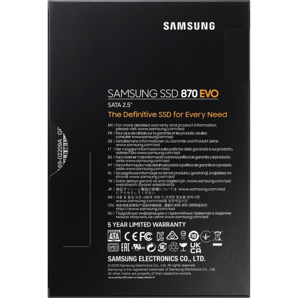 Samsung 870 EVO - 2,5" intern SSD - 4TB