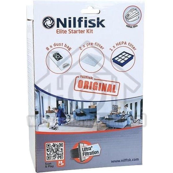 Nilfisk Starter Kit Elite med Ultra Dustbag Svart