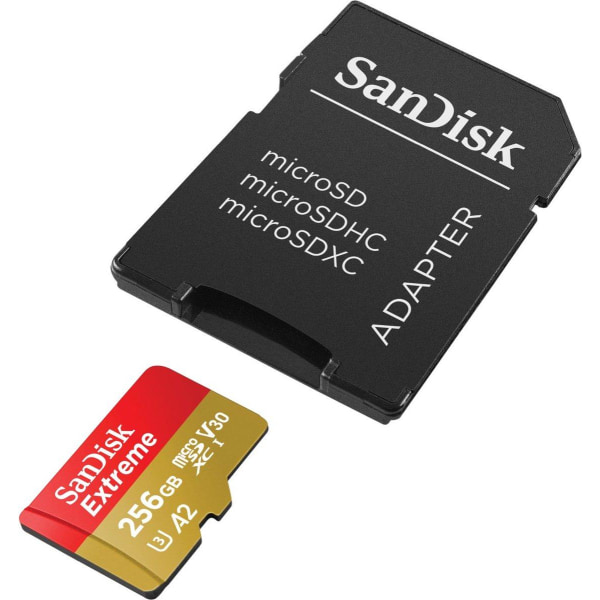 SanDisk Extreme 256 GB MicroSDXC UHS-I klass 10