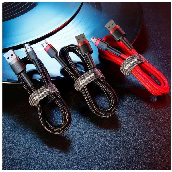 Kabel Micro USB Baseus Cafule 1,5A 2m (rød og sort)