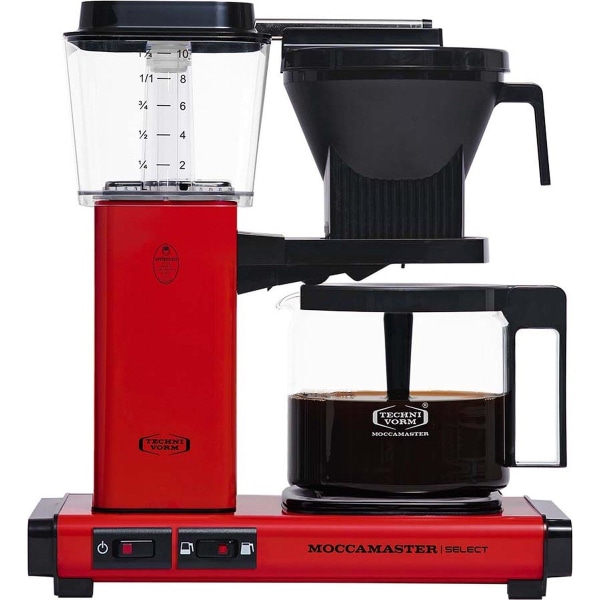 Moccamaster KBG Select - Kaffebryggare - Röd – 5 års garanti Svart