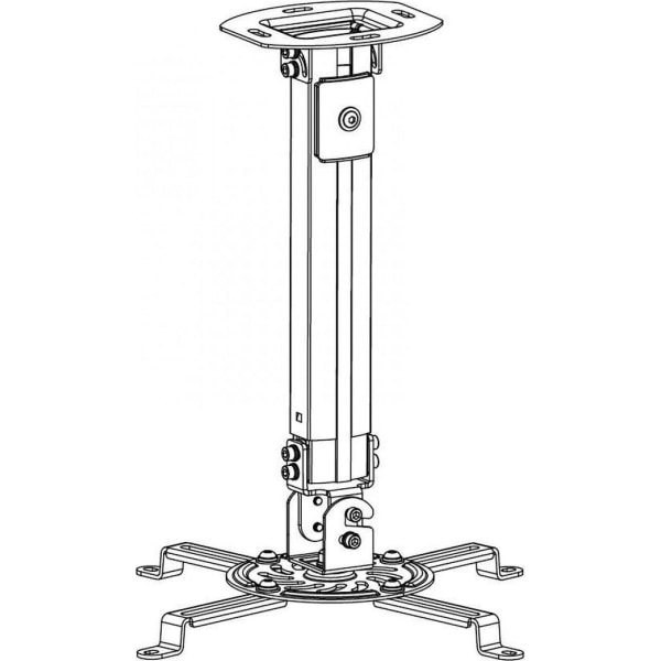 Techly-projektorin kattotuen jatke 545-900 mm hopea ICA-PM 18M