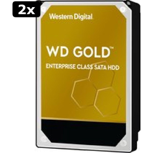 2x Western Digital Gold - Intern hårddisk 3,5 - 6 TB