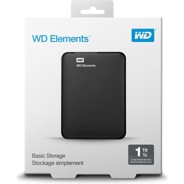 Western Digital WD Elements Bärbar extern hårddisk 1000 GB Svart