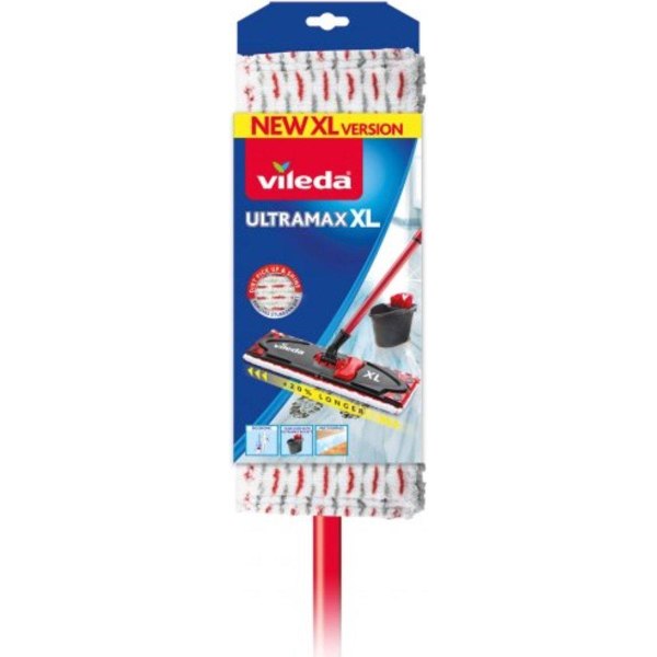 Mopp Vileda Ultramax XL Microfiber Röd, Vit Svart