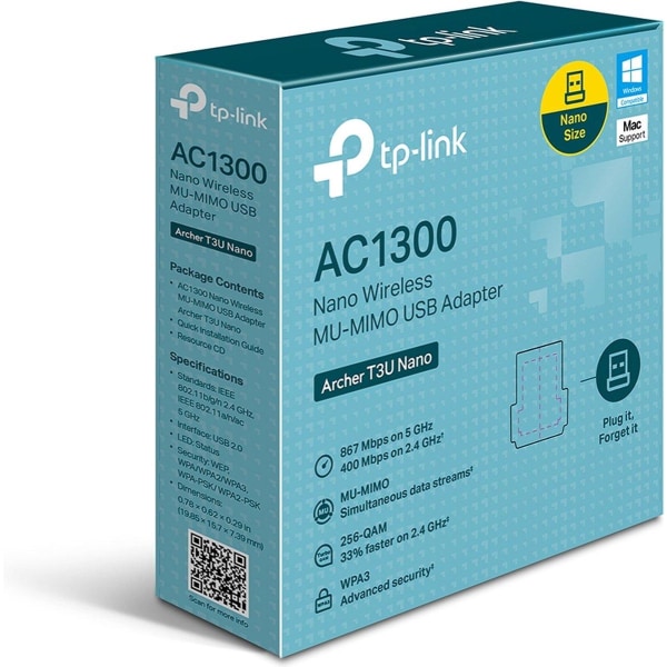 TP-Link AC1300 Nano trådlös MU-MIMO USB-adapter