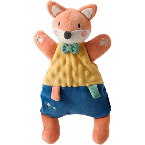 Ljus färg Naturlig tröstande handduk Baby Nyfödd Montessori Sensorisk leksak Fox Fox Rabbit sister Alice