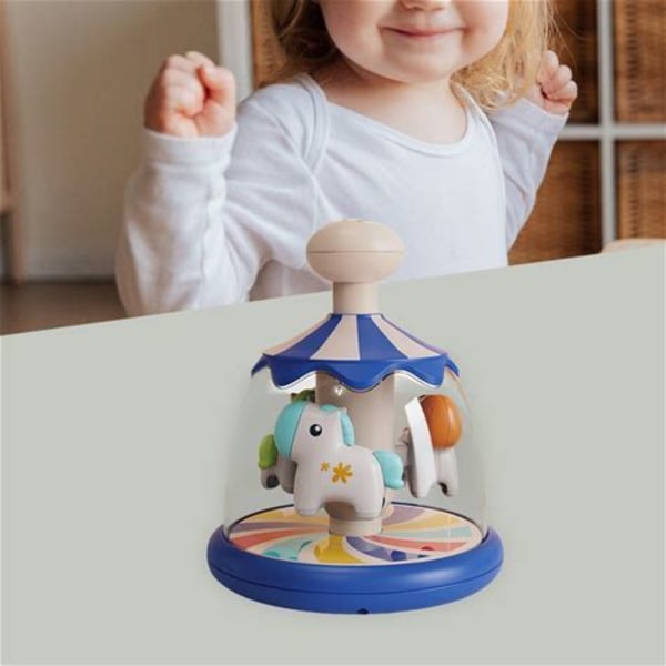 Baby karusellleksak Montessori Sensorisk aktivitet Leksaker Handutveckling Hjärnteaser Pedagogisk leksak för 0-1 år gamla barn Blue