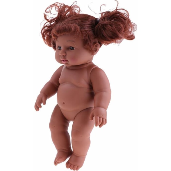 30 cm Baby Girl Docka med hår Barn blidka Reborn Toy Toddler Bath Play 2
