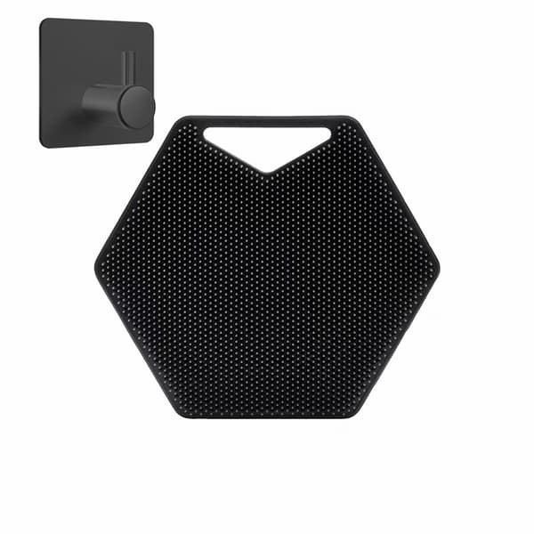 Silikon Polygon Badebørste Vask Hoved Gnid Ryg Børste
