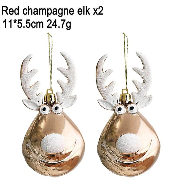 2 stk Julepynt Plast Hengekuler Juletre H