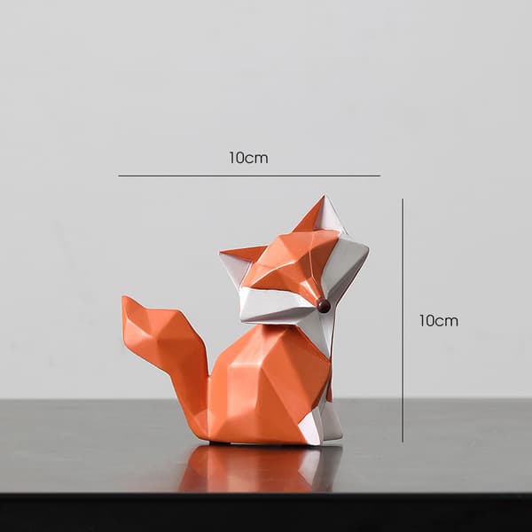 Rävstaty Dekoration Figur Staty Hemhantverk Resin Djurpresent