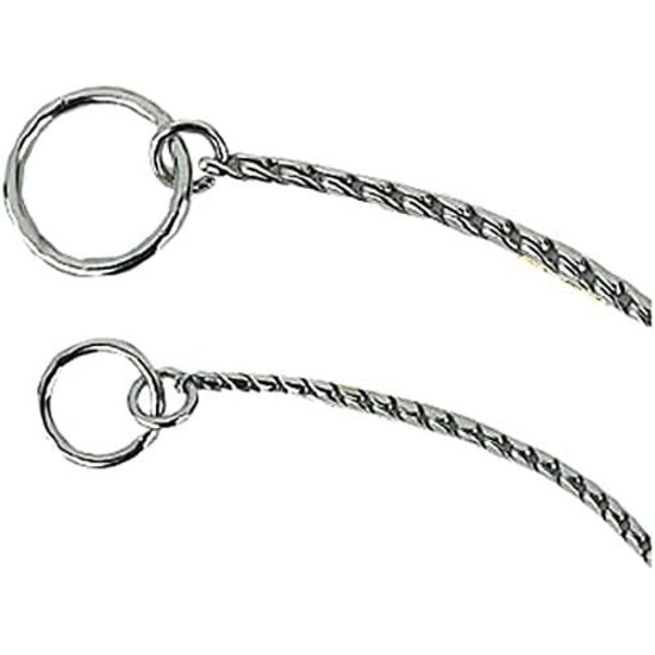 Solid Chrome Snake Hund Stainless Metal Kjede, Hundesport Trenings Le