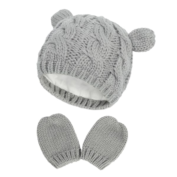 Babyhue og Vanter Baby Pige Dreng Beanie Hat Sæt Strik Vinter DXGHC