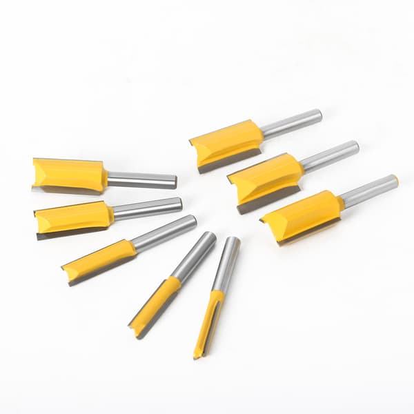 7 Dele 1/4 Tommer Skaft Lige Fræser Sæt, Tungsten Carbide