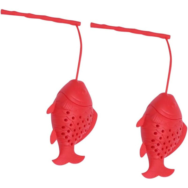 （Röd）2-pack Silikon Teinfuser för Te & Te, Silikon