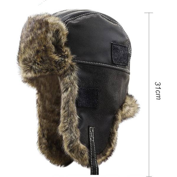 Falsk pels vinterhat vinter jagt hat vindtæt pilot hat hat mig