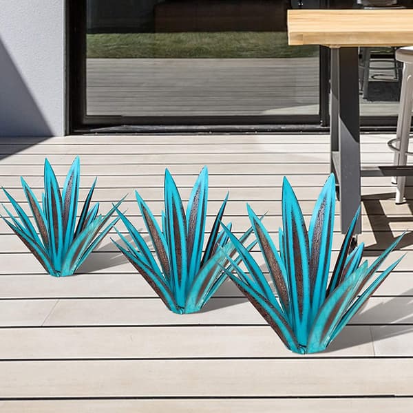 Agaveplante Metallisk Hagepynt Antikk Metallsculptur Antikk