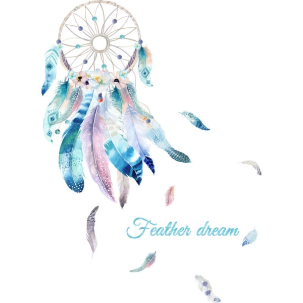 Dream Catcher Wall Stickers Feather Flower Wall Sticker Living Ro