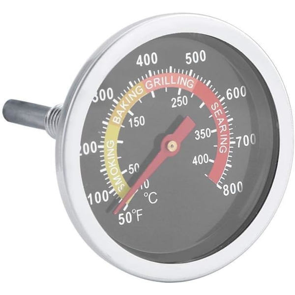 BBQ-termometer - 50~800℉ Temperaturmåler i rustfritt stål for B