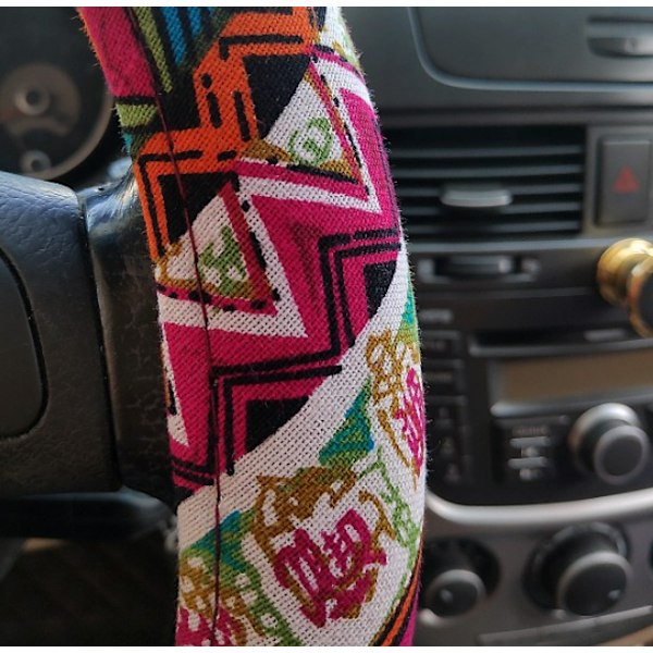 Fyra årstider universell broderad fjäril blomma linne rattöverdrag