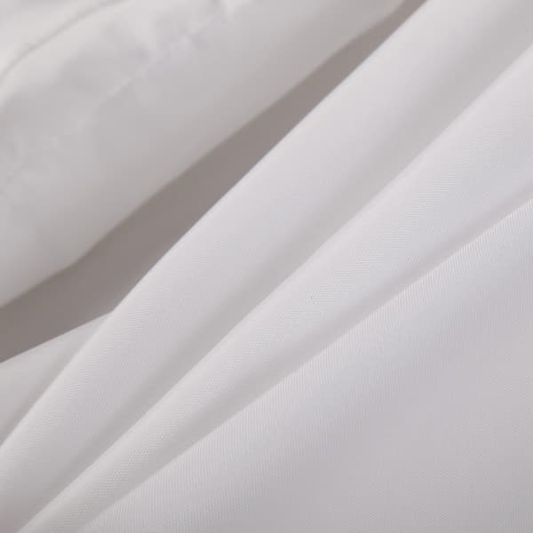Badekarforheng, hvit vanntett stoff, ensfarget, polyester
